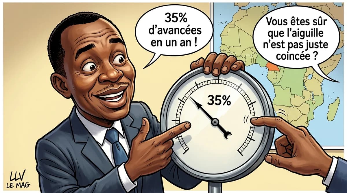 Illustration éditoriale pour Accord de paix Rwanda‑RDC : un an après, seulement 35 % d’avancées, selon le Baromètre africain