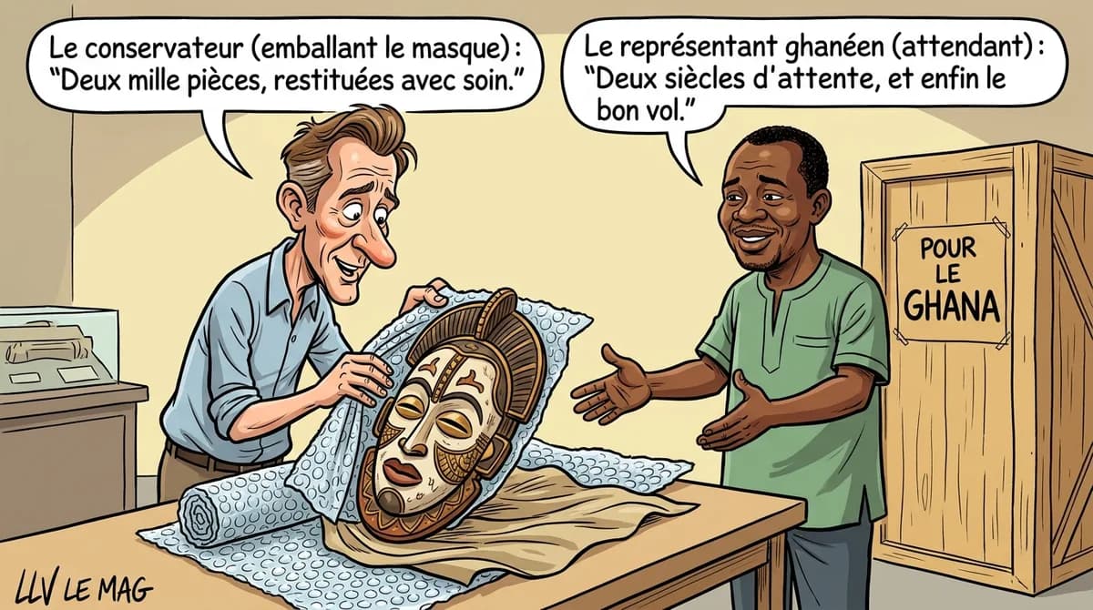 Editorial illustration for Germany and the Netherlands return nearly 2,000 cultural objects to Ghana – lessons for Africa?
