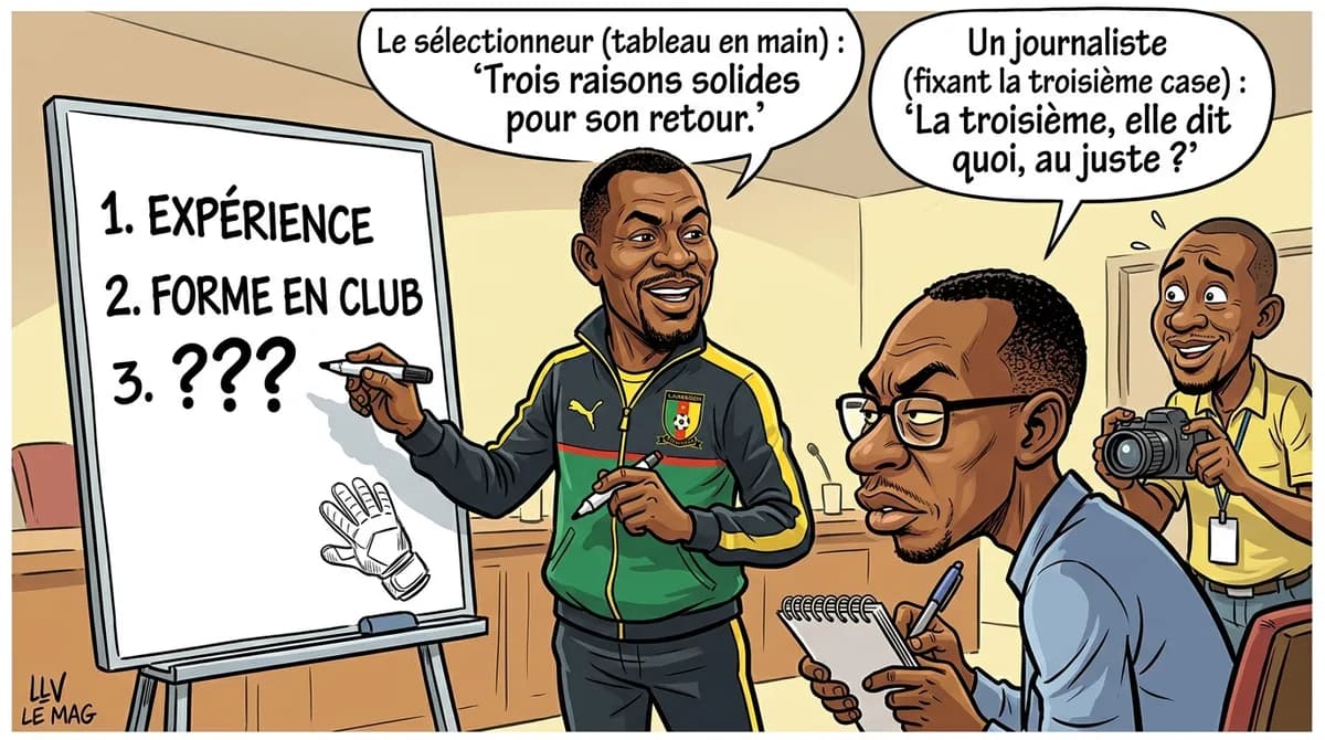 Illustration éditoriale pour André Onana : trois raisons qui pourraient le rappeler chez les Lions Indomptables