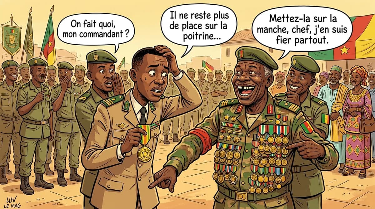 Illustration éditoriale pour Bamenda : près de 100 militaires et gendarmes décorés pour leur bravoure