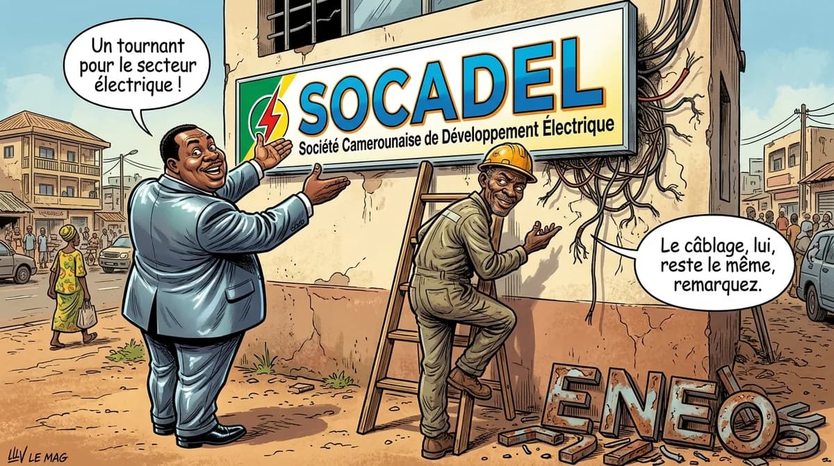Illustration éditoriale pour Cameroun : la création de la SOCADEL, un tournant pour le secteur électrique
