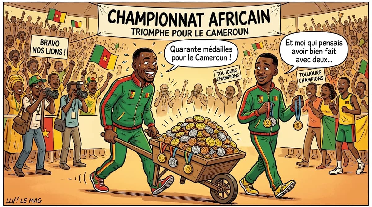 Editorial illustration for Cameroon Triumphs at the 2026 African Kickboxing Championships with 40 Medals