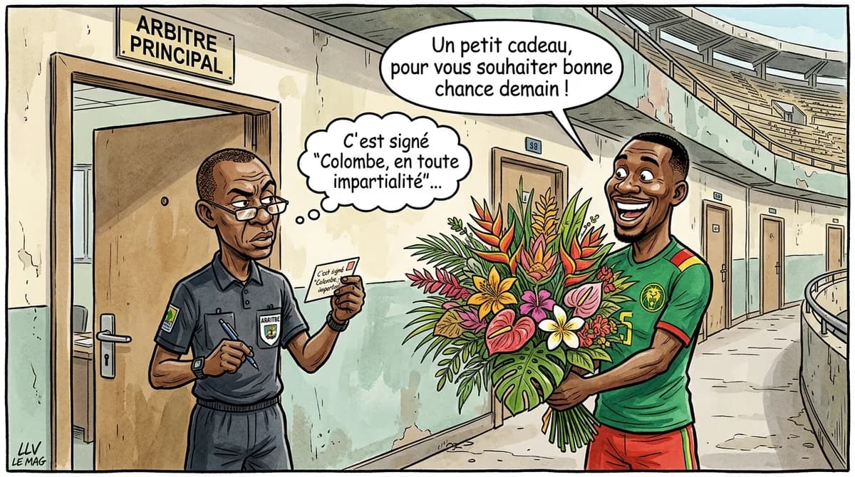 Illustration éditoriale pour Colombe intensifie la pression sur les arbitres à l'approche de la finale contre Fauve Azur