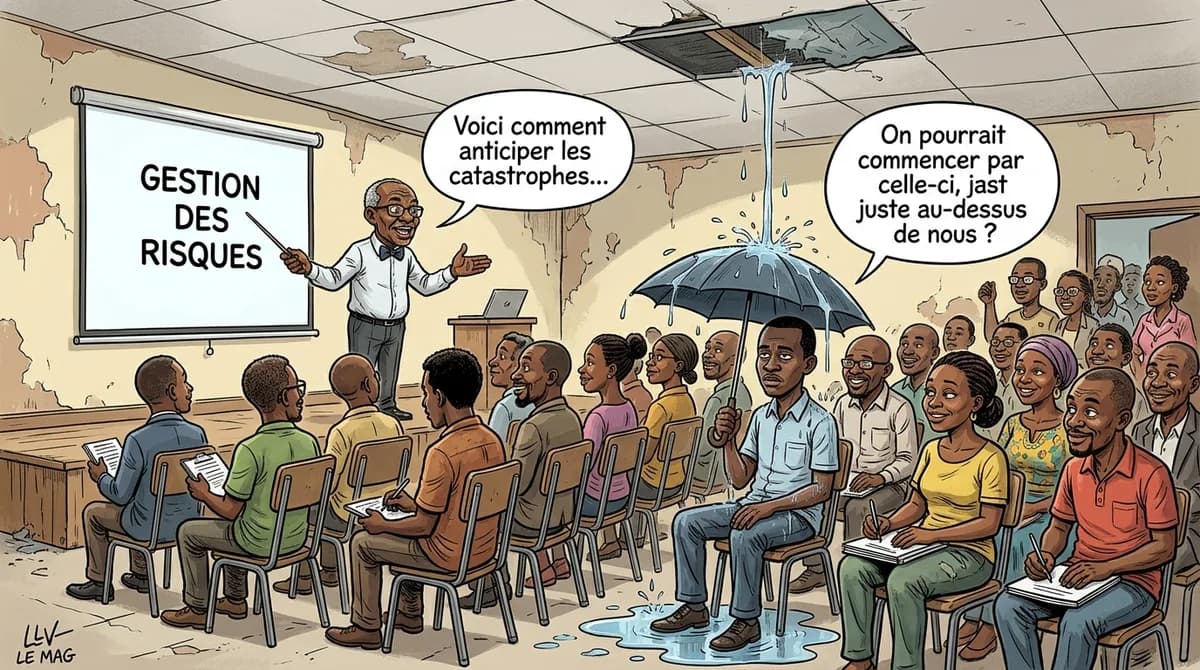 Illustration éditoriale pour Douala IV accueille un atelier de renforcement de la résilience face aux catastrophes naturelles
