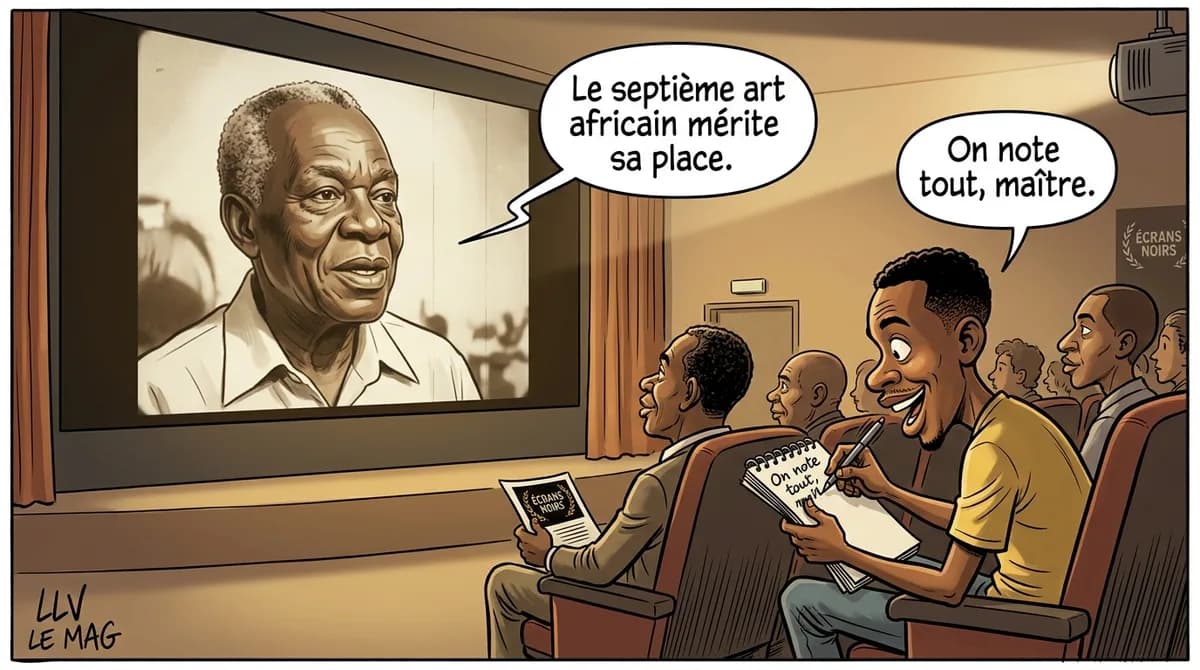 Editorial illustration for Tribute to Bassek Ba Kobhio at the National Museum: Cameroonian Cinema Celebrates