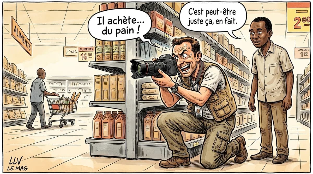 Illustration éditoriale pour Inoni Ephraim aperçu dans un supermarché français : l’ex-PM en exil médical