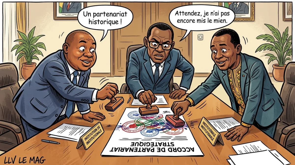 Illustration éditoriale pour Insertion socio‑économique : le MINAS, la CAPEF et l’EPAB s’unissent pour former 1 000 personnes vulnérables chaque année