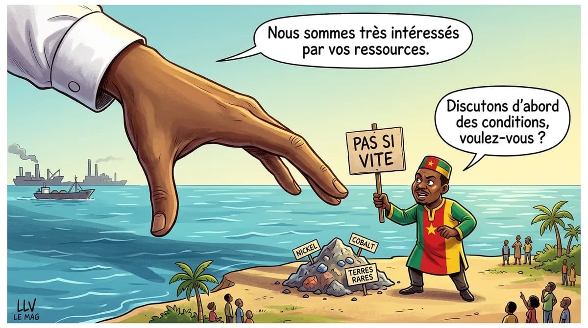 Editorial illustration for Cameroon under Donald Trump's gaze: technological and mining stakes