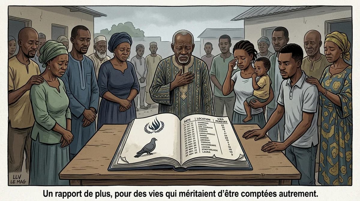 Illustration éditoriale pour Mali : Human Rights Watch dénonce une escalade des exactions contre les civils