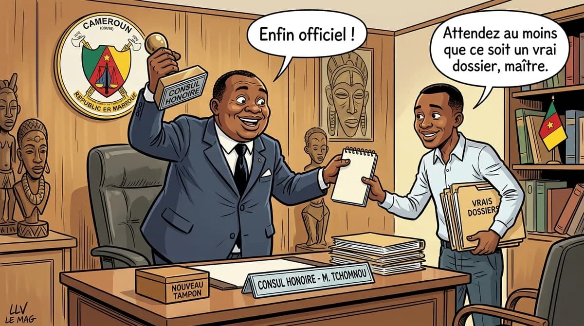 Editorial illustration for Me Dieudonné Happi installed as Honorary Consul of Morocco in Douala: a strengthened diplomatic bridge