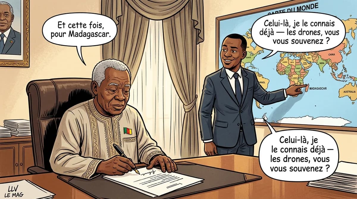 Editorial illustration for Paul Biya Congratulates Madagascar on Its National Day