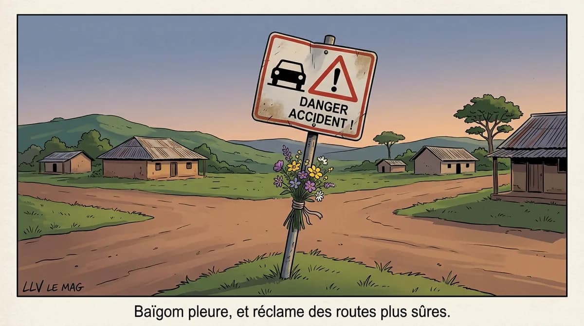 Illustration éditoriale pour Quatre morts et vingt‑six blessés dans un accident de bus dans l’Ouest du Cameroun