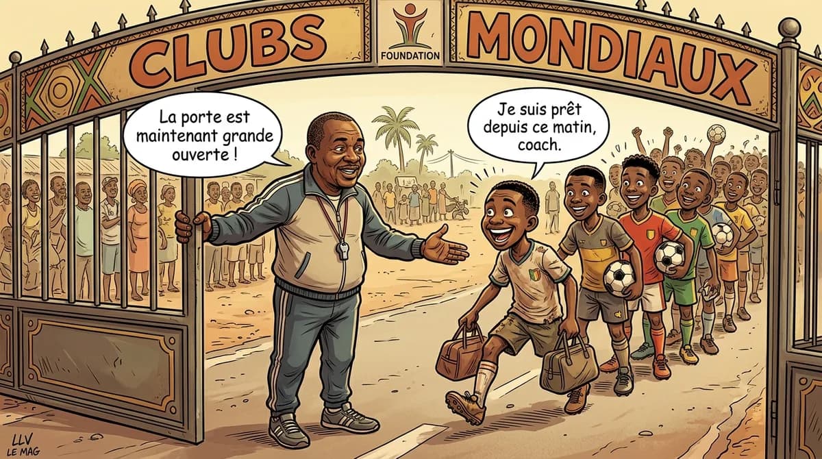 Editorial illustration for Rigobert Song and Golden Gate Group team up to open doors to global clubs for African youth footballers