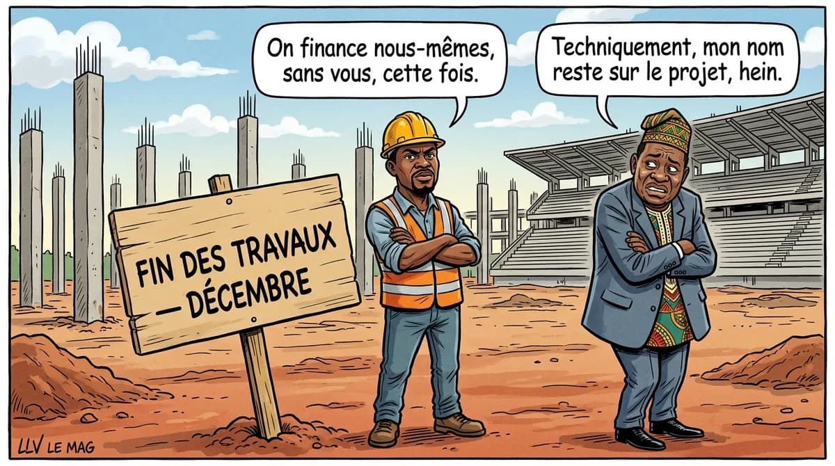 Illustration éditoriale pour Stades de Garoua : Prime Potomac défie le gouvernement et promet la fin des travaux