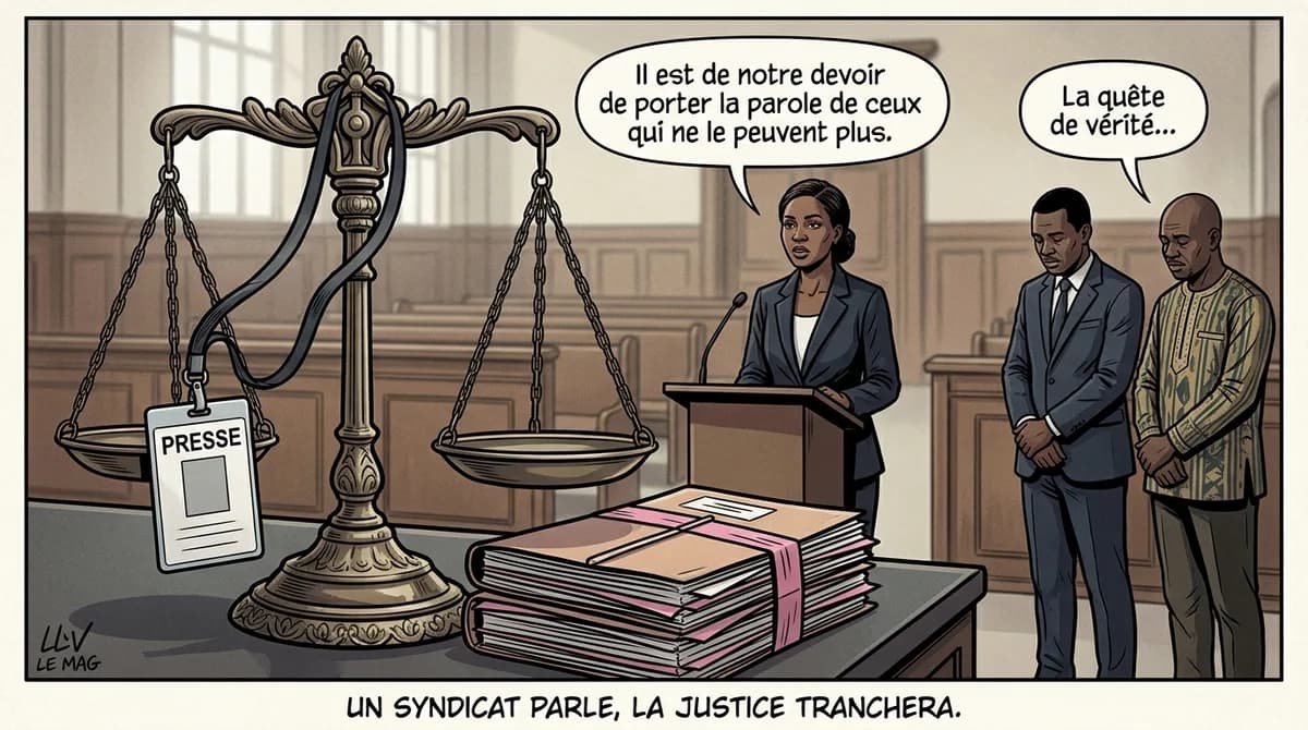 Editorial illustration for SYNAJIC demands the immediate release of Jean‑Pierre Amougou Belinga in the Martinez Zogo case