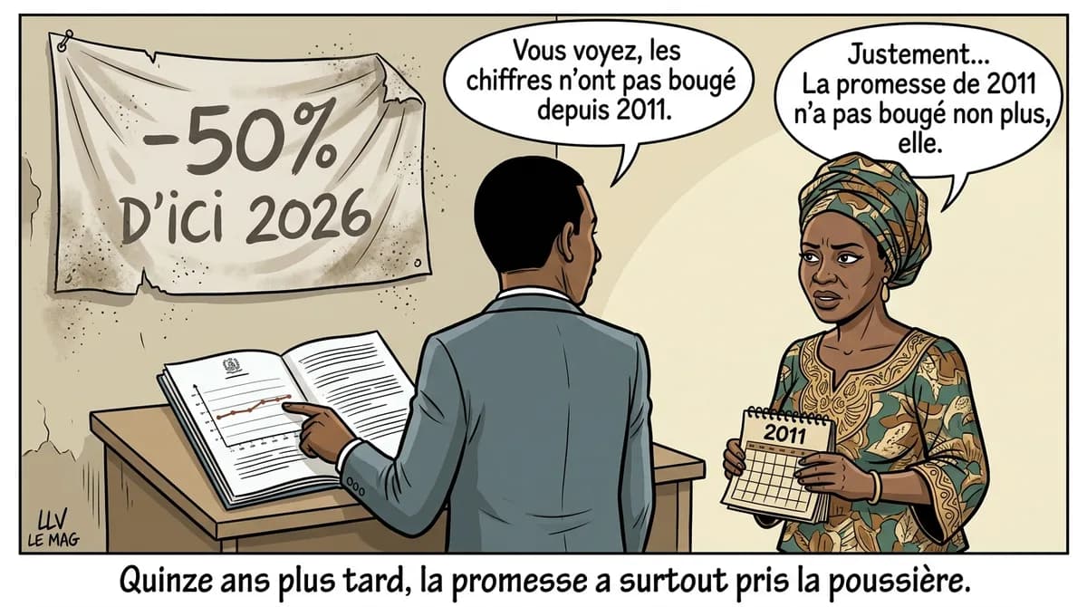 Illustration éditoriale pour Violences faites aux femmes : le gouvernement camerounais accusé d’avoir failli à ses engagements de 2011