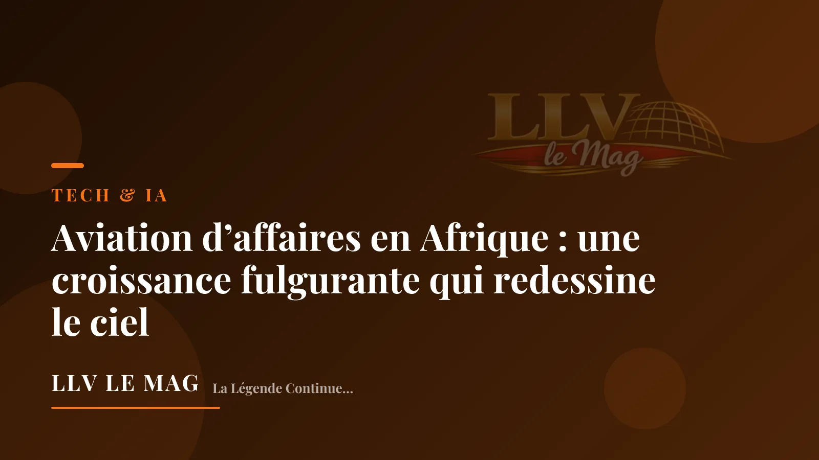 Aviation d’affaires en Afrique : une croissance fulgurante qui redessine le ciel