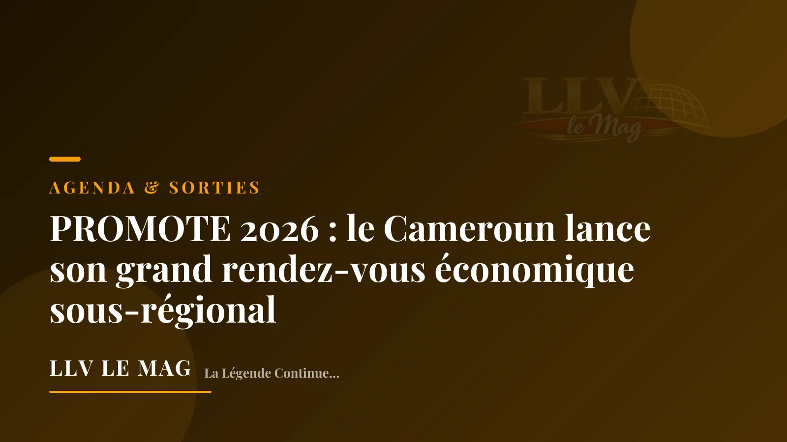 Illustration éditoriale pour PROMOTE 2026 : le Cameroun lance son grand rendez-vous économique sous-régional