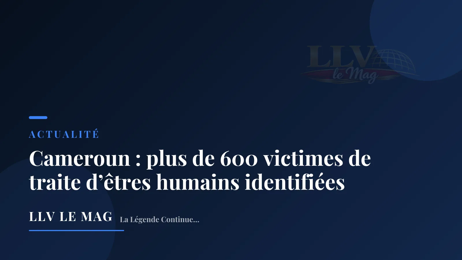 Illustration éditoriale pour Cameroun : plus de 600 victimes de traite d’êtres humains identifiées