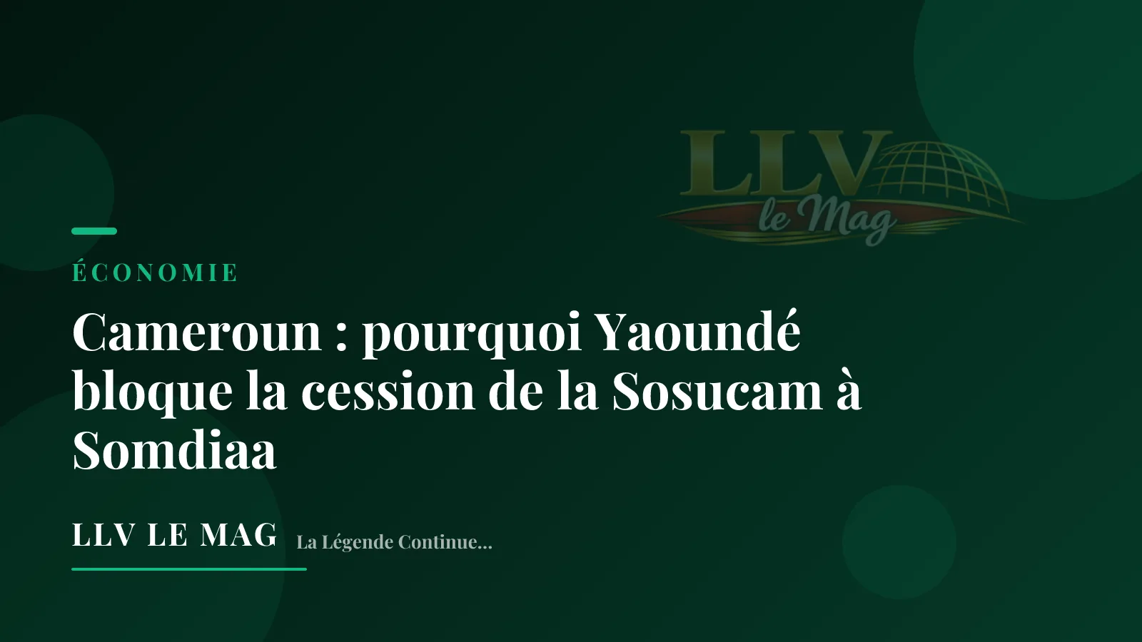 Cameroun : pourquoi Yaoundé bloque la cession de la Sosucam à Somdiaa