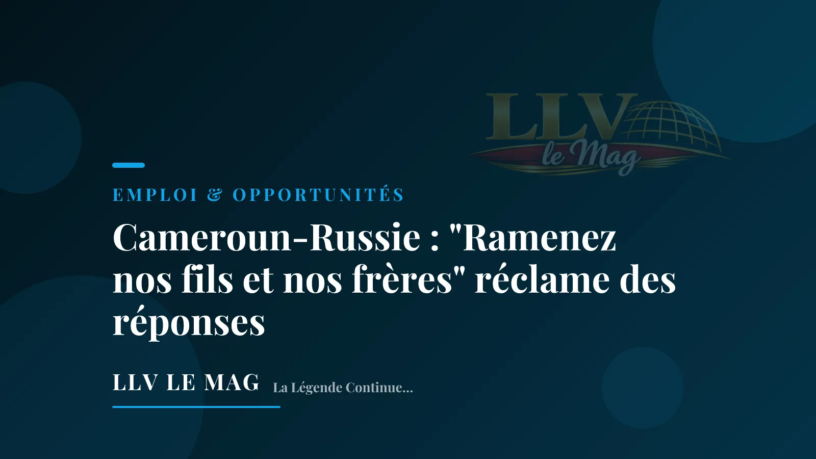 Illustration éditoriale pour Cameroun-Russie : "Ramenez nos fils et nos frères" réclame des réponses
