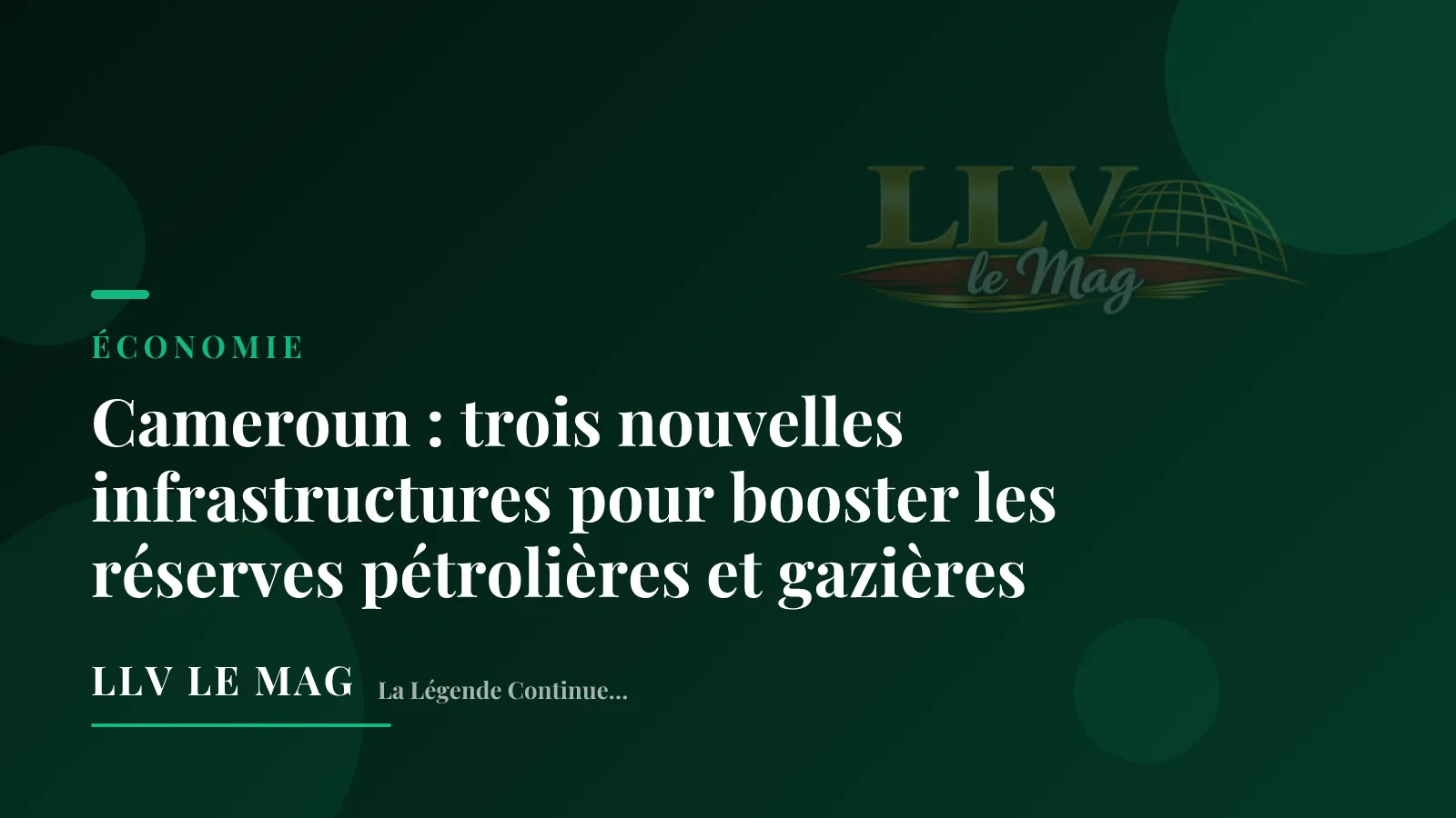 Cameroun : trois nouvelles infrastructures pour renforcer les réserves pétrolières et gazières
