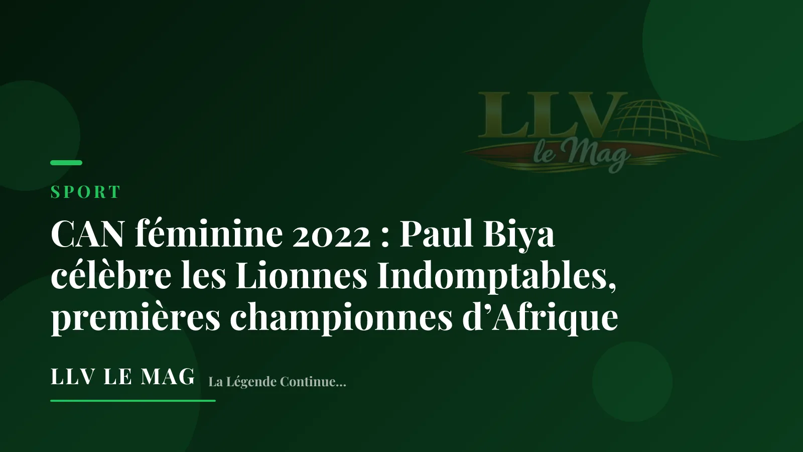 CAN féminine 2026 : le sacre historique des Lionnes Indomptables, décorées par Paul Biya