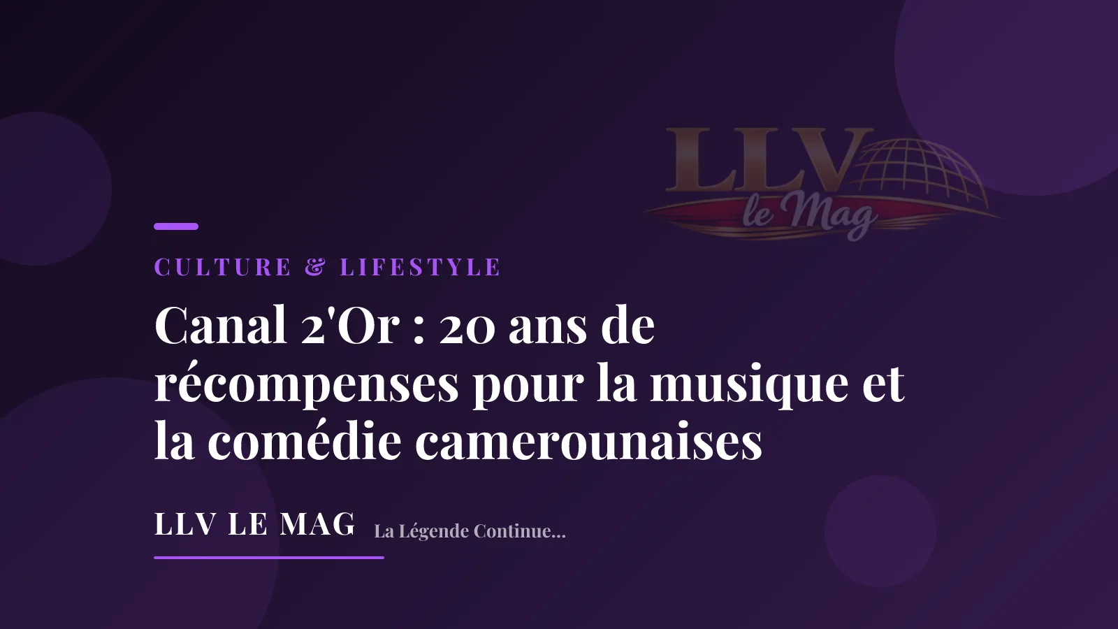 Canal 2'Or : 20 ans de récompenses pour la musique et la comédie camerounaises