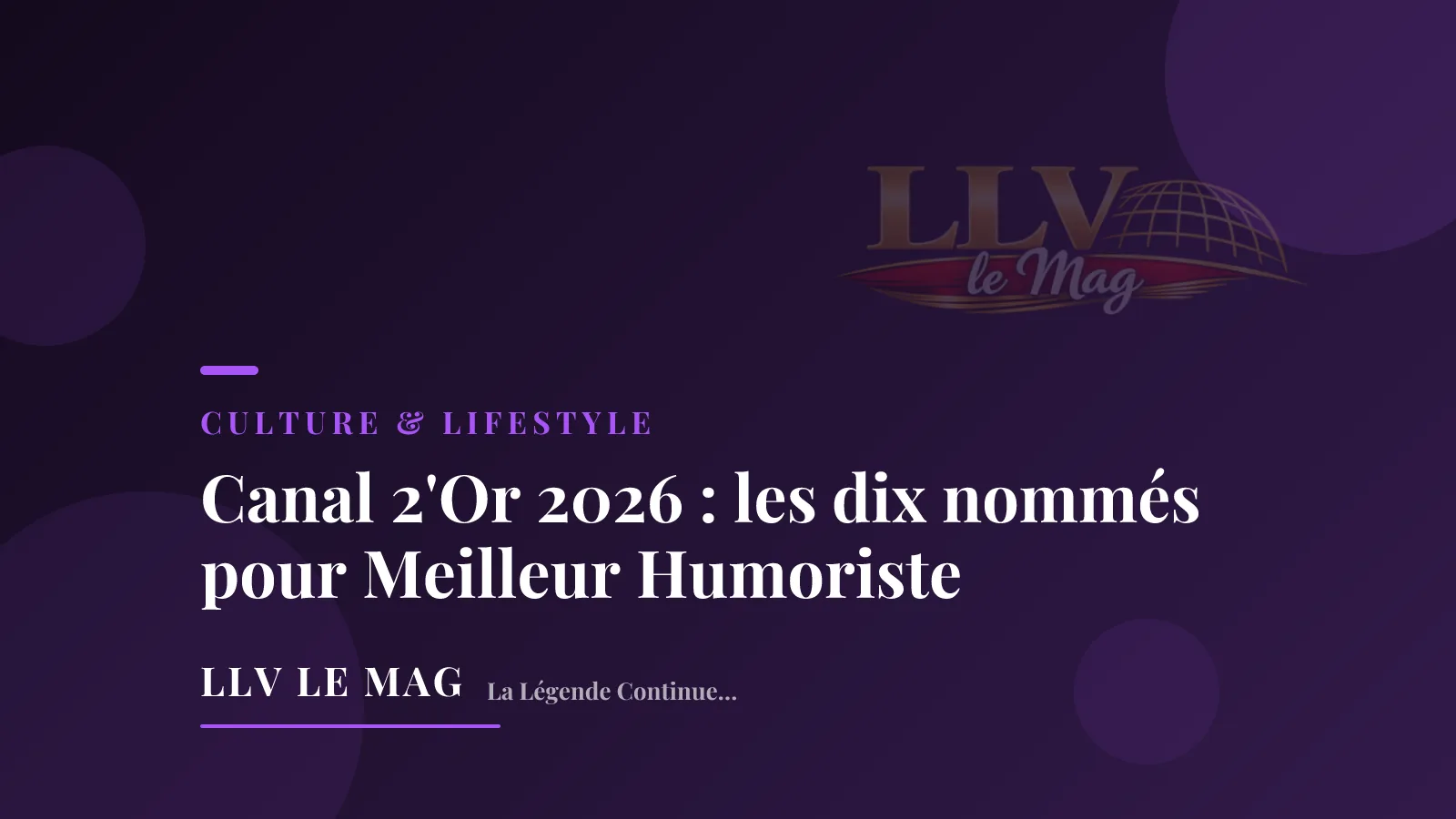 Editorial illustration for Canal 2'Or 2026: The Ten Best Comedian Nominees