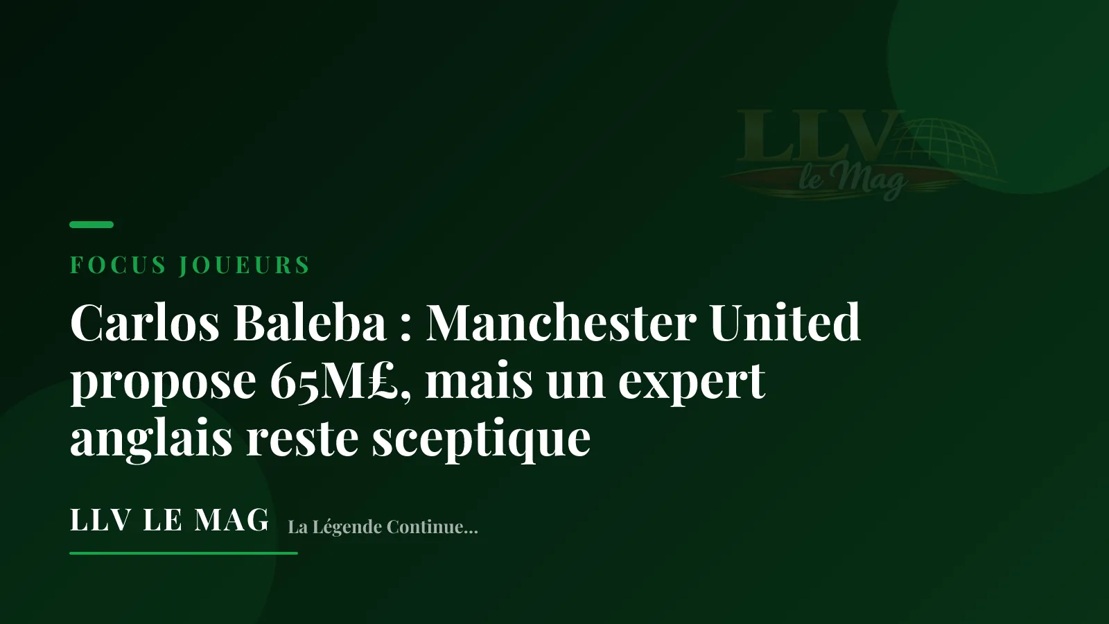 Carlos Baleba : Manchester United propose 65M£, mais un expert anglais reste sceptique