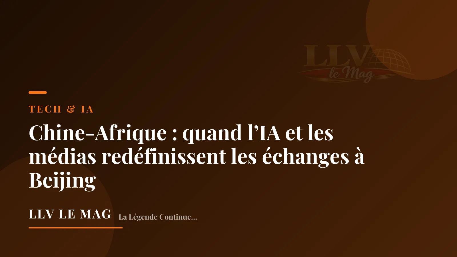 Chine-Afrique : quand l’IA et les médias redéfinissent les échanges à Beijing