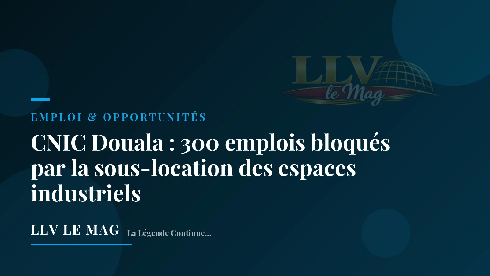 Illustration éditoriale pour CNIC Douala : 300 emplois bloqués par la sous-location des espaces industriels