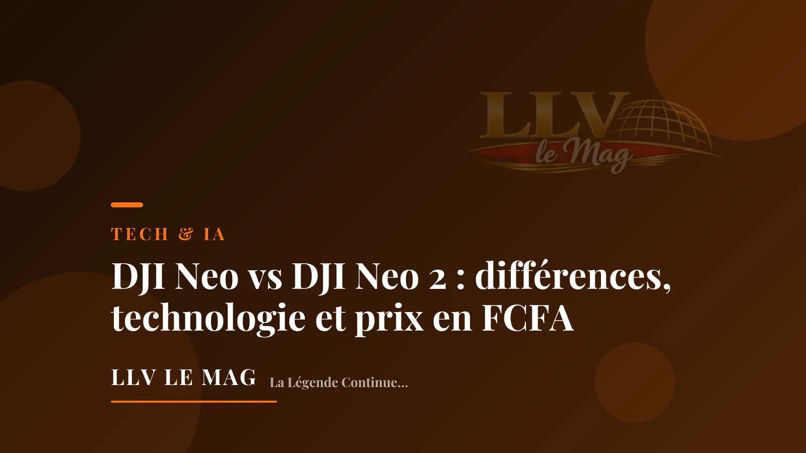 Editorial illustration for DJI Neo vs DJI Neo 2: differences, technology and price in FCFA