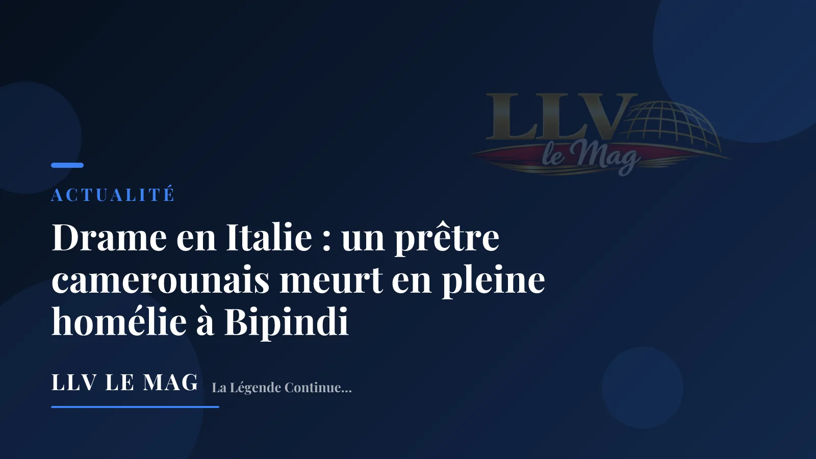 Illustration éditoriale pour Bipindi : l'abbé Charles Borromée Atangana s'effondre en plein concert et meurt le lendemain