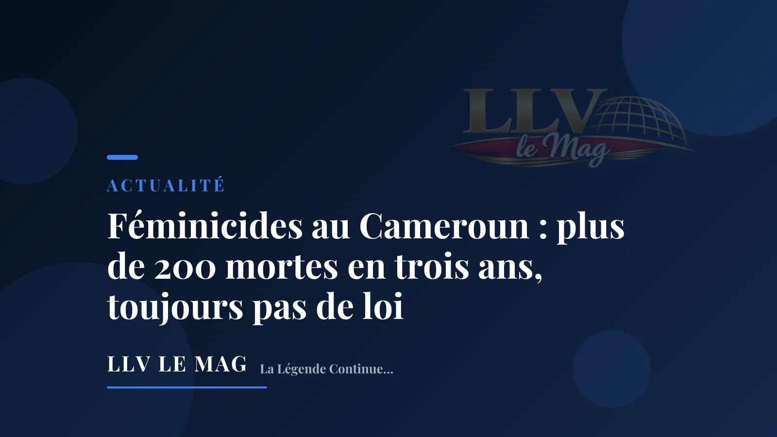 Femicide in Cameroon: over 200 women killed in three years, still no law