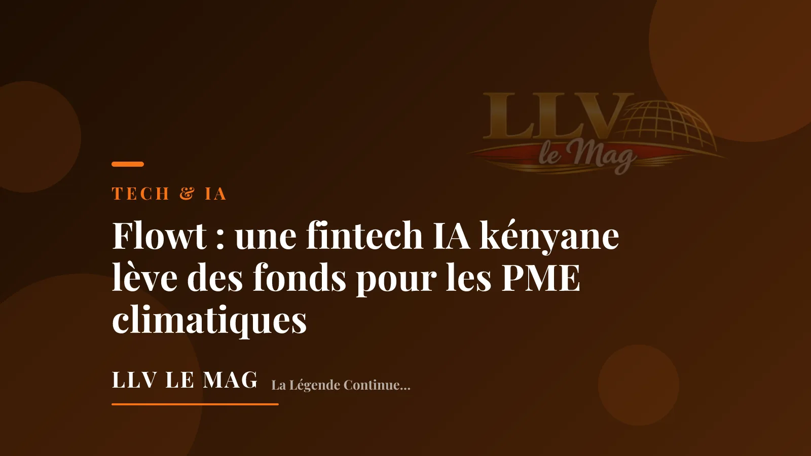 Illustration éditoriale pour Flowt : une fintech IA kényane lève des fonds pour les PME climatiques