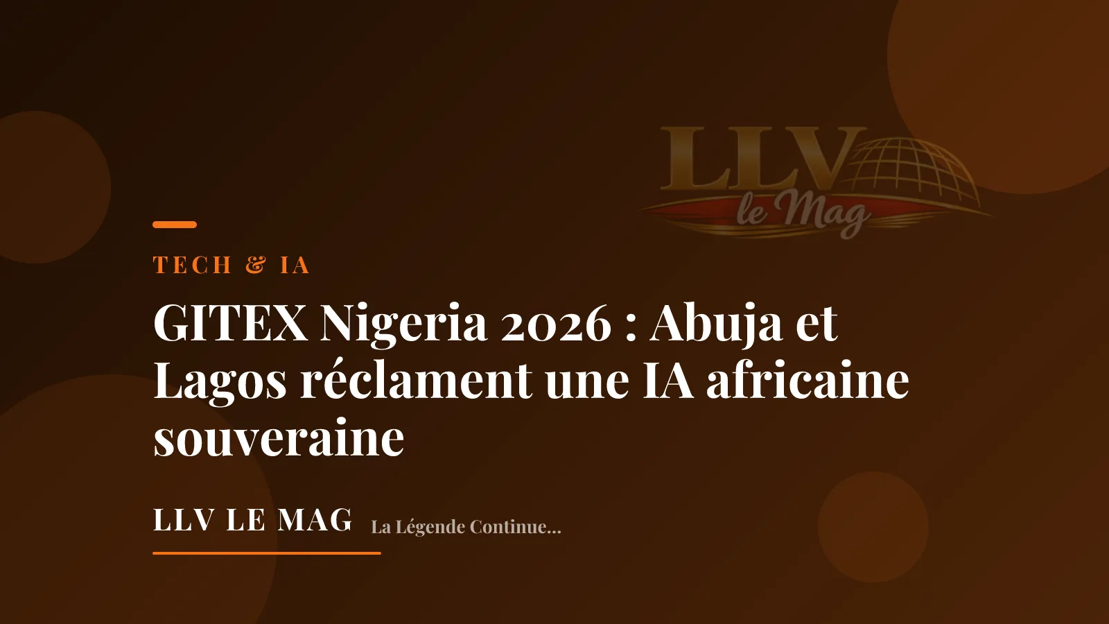 Editorial illustration for GITEX Nigeria 2026: Abuja and Lagos call for a sovereign African AI