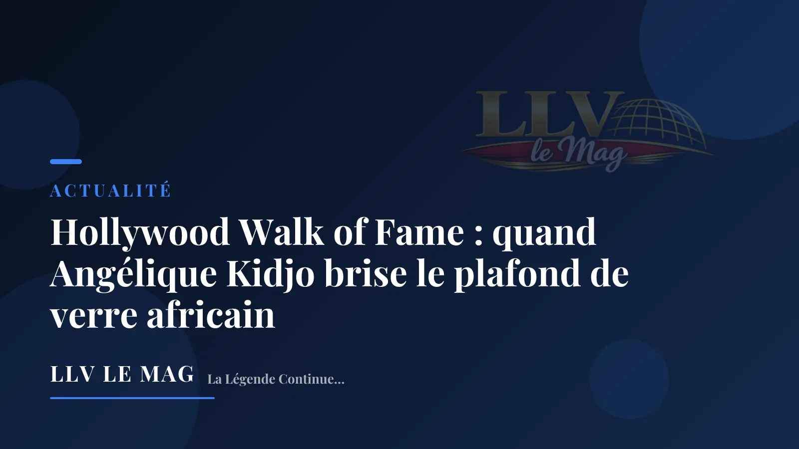 Illustration éditoriale pour Hollywood Walk of Fame : quand Angélique Kidjo brise le plafond de verre africain