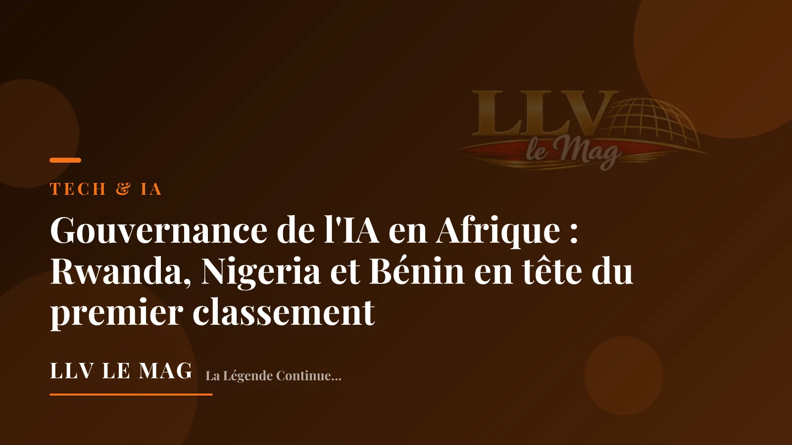 AI governance in Africa: Rwanda, Nigeria and Benin top the first ranking