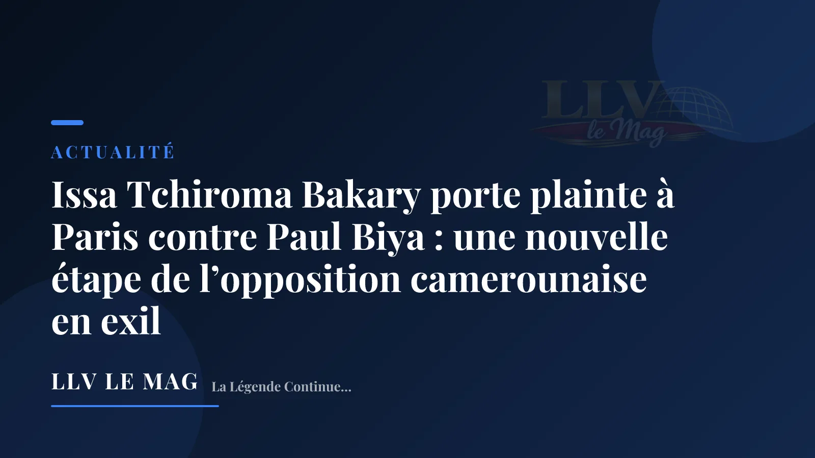 Editorial illustration for Issa Tchiroma Bakary files complaint in Paris against Paul Biya: a new step for the Cameroonian opposition in exile