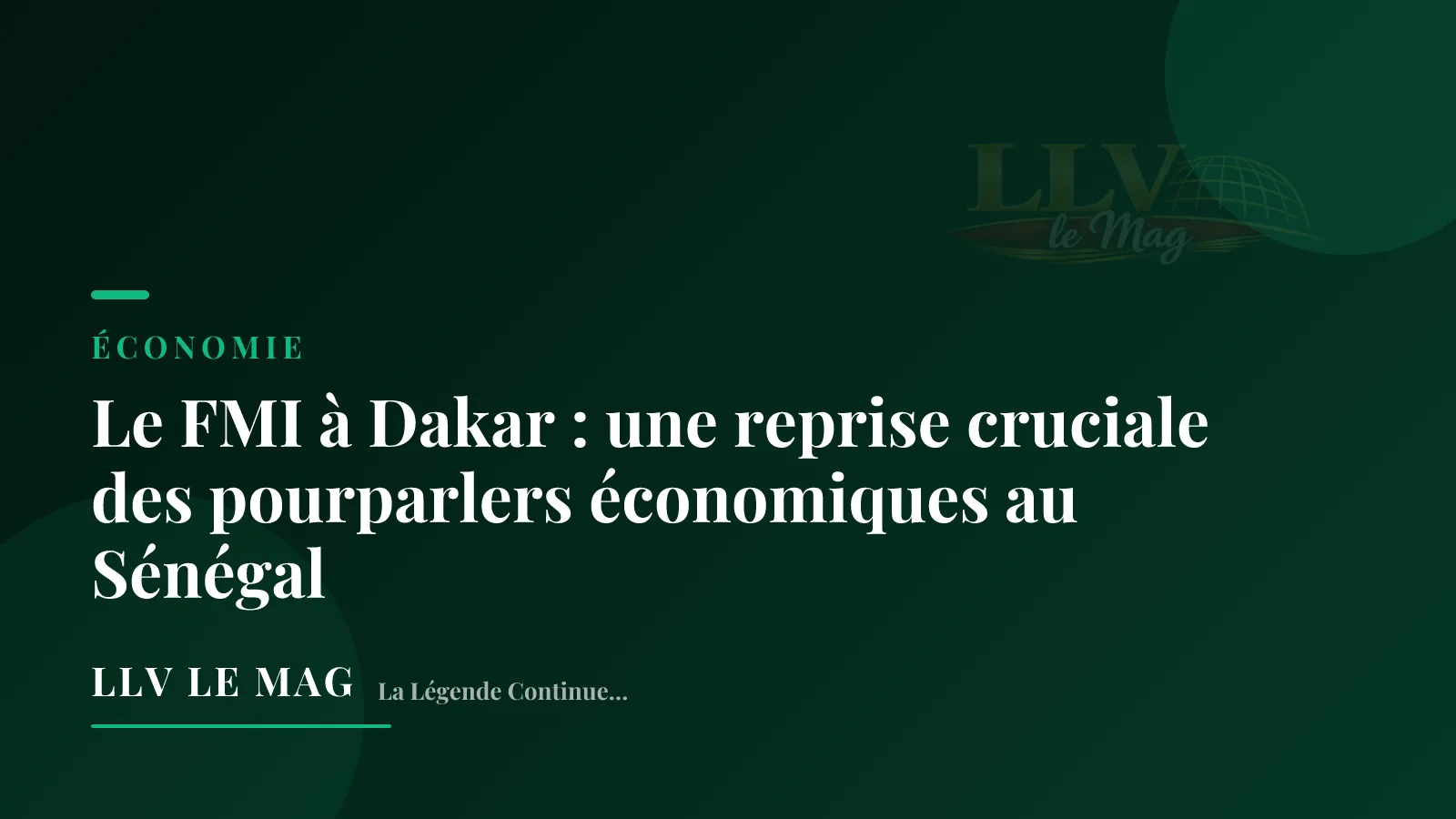 Le FMI à Dakar : une reprise cruciale des pourparlers économiques au Sénégal