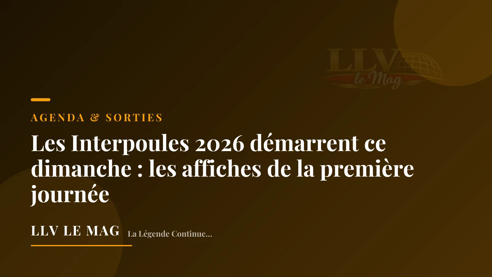 Editorial illustration for Interpoules 2026 kick off this Sunday: the fixtures for the opening day