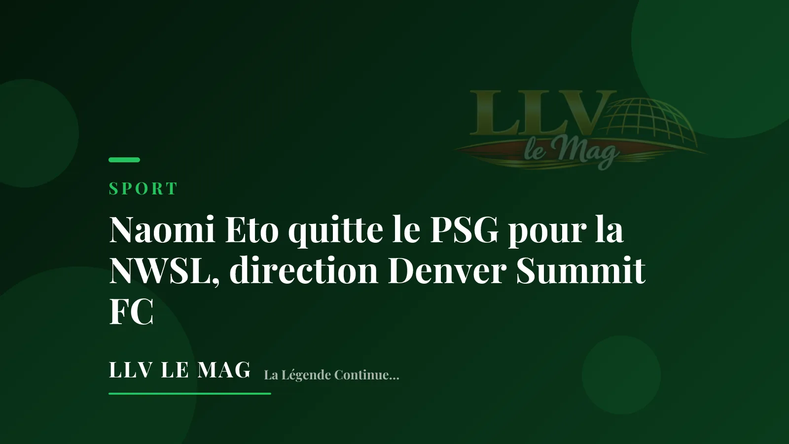 Naomi Eto quitte le PSG pour la NWSL, direction Denver Summit FC