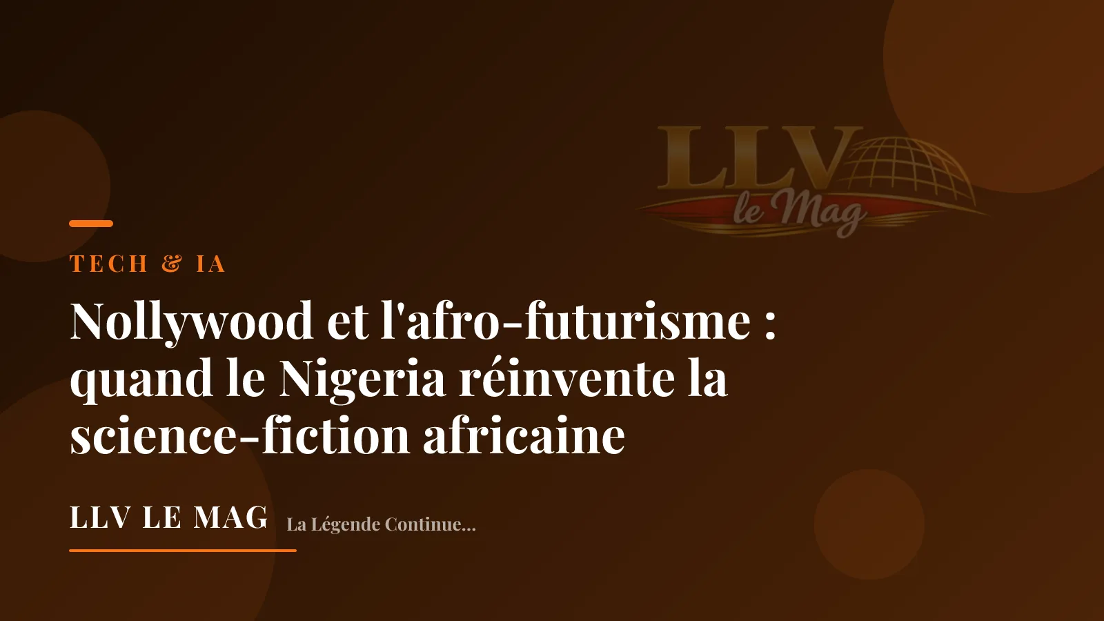 Nollywood et l'afro-futurisme : quand le Nigeria réinvente la science-fiction africaine