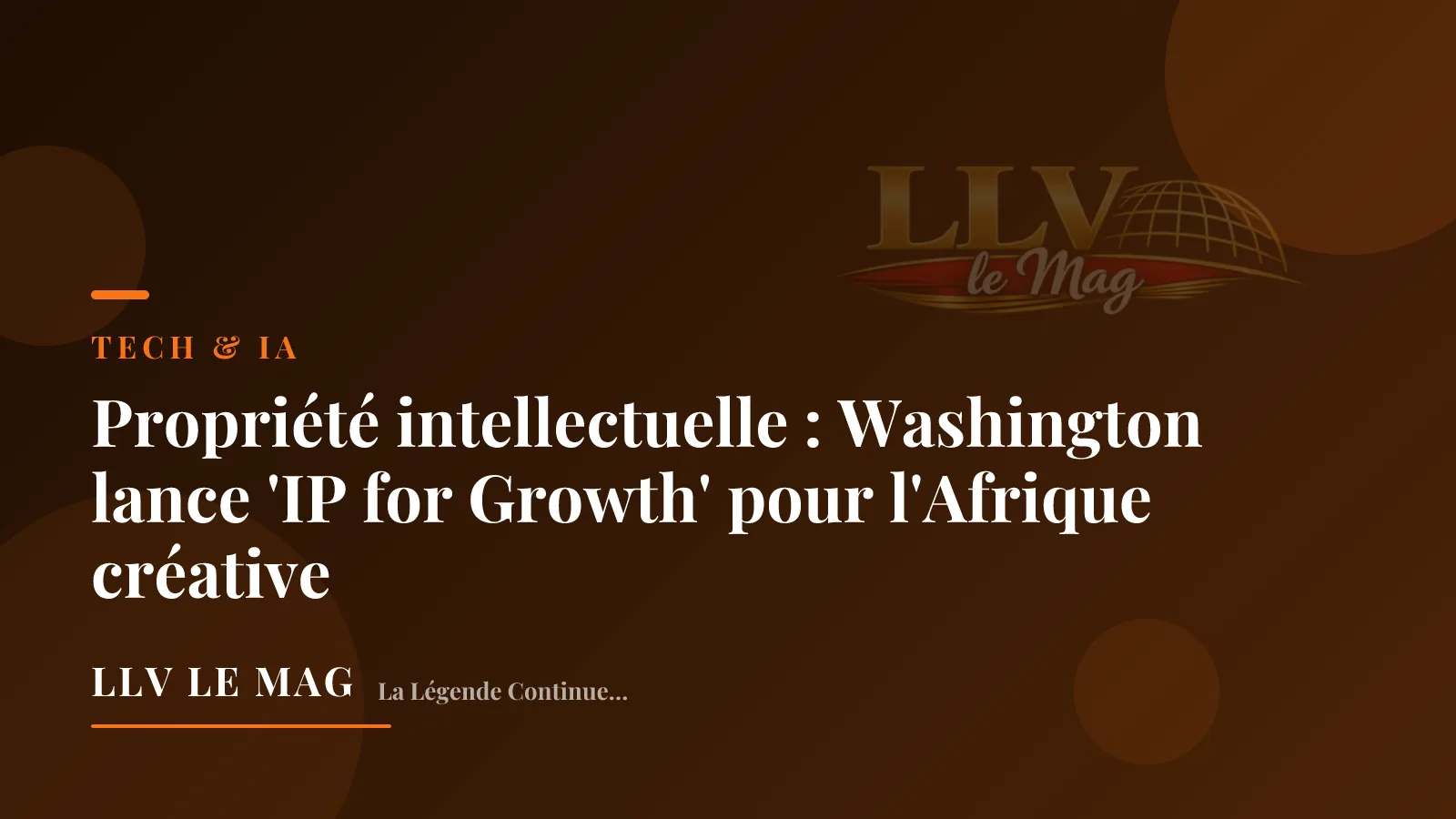 Illustration éditoriale pour Propriété intellectuelle : Washington lance 'IP for Growth' pour l'Afrique créative