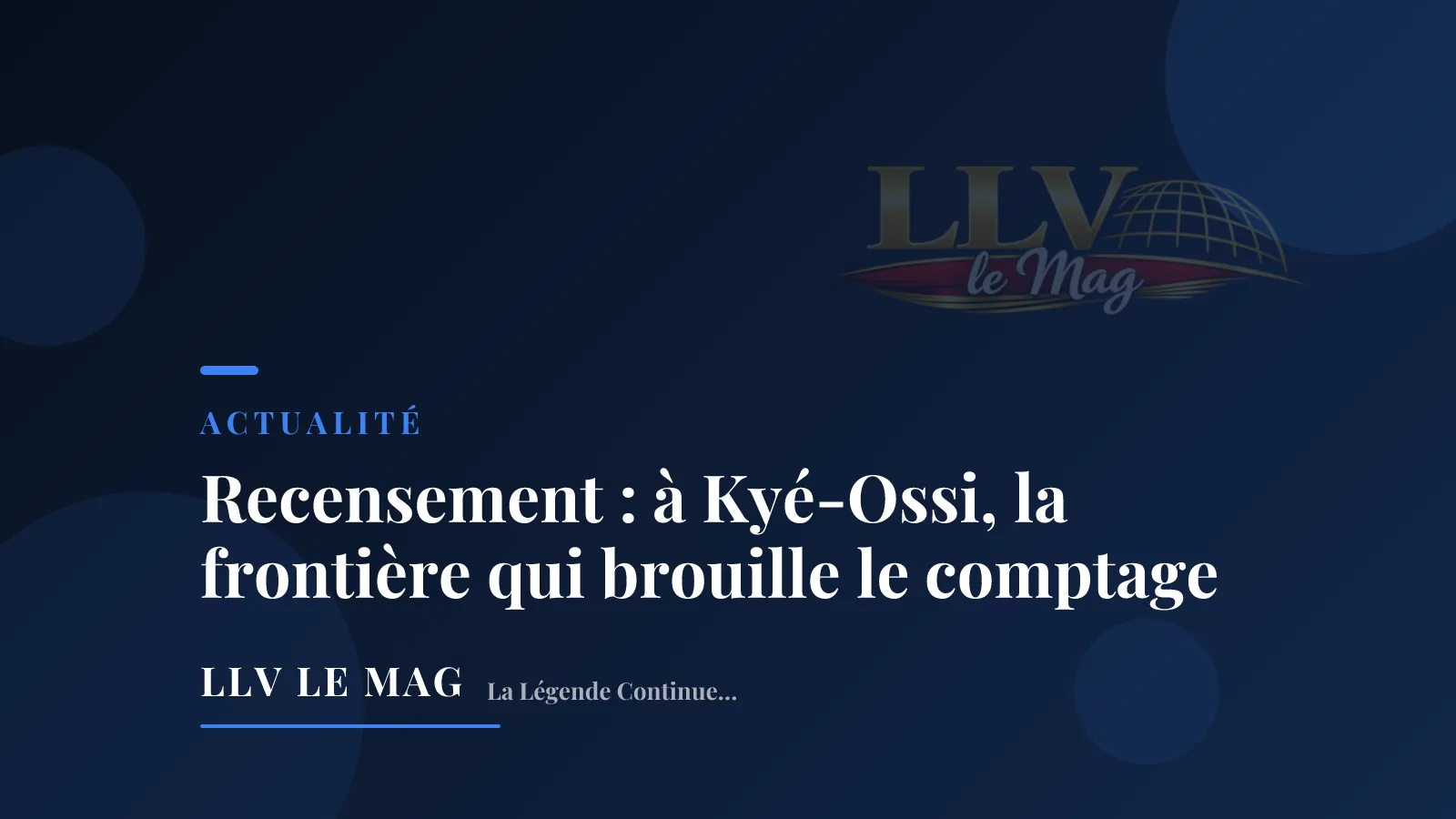 Editorial illustration for Census: In Kyé-Ossi, the Border That Blurs the Count