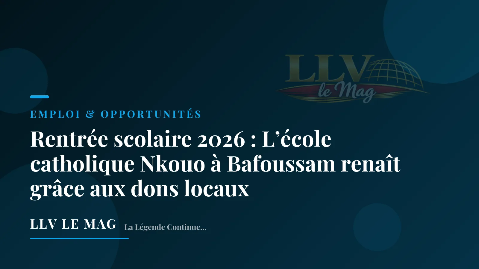 2026 school year: Nkouo Catholic school near Bafoussam reborn through local donations