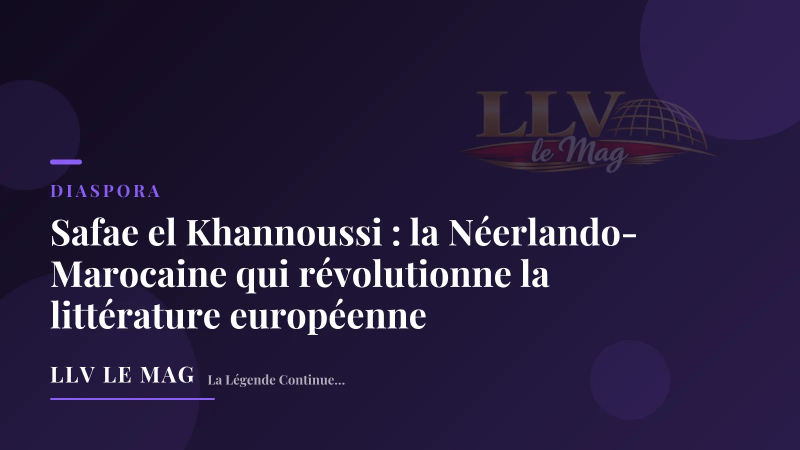 Editorial illustration for Safae el Khannoussi: The Moroccan-Dutch Author Revolutionizing European Literature