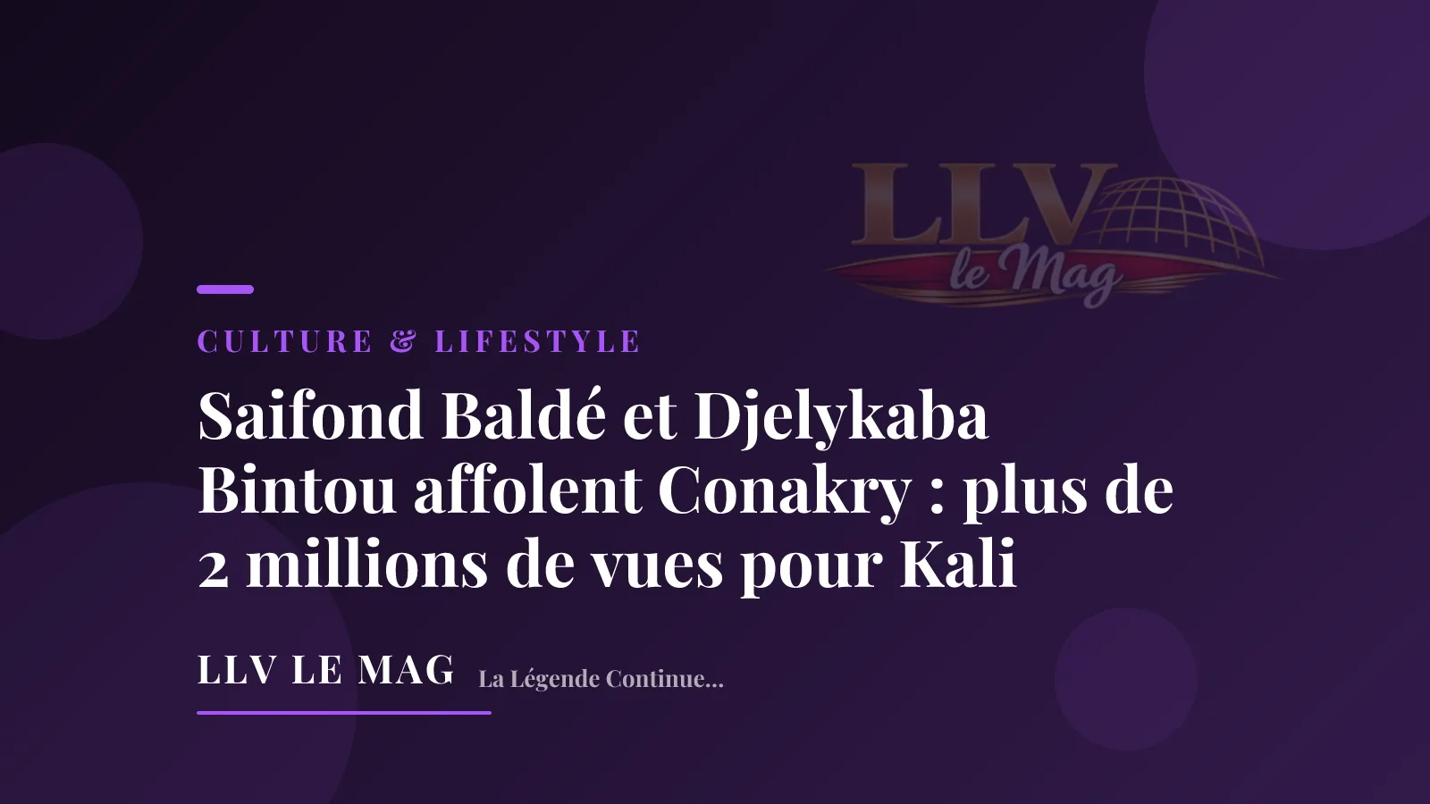 Editorial illustration for Saifond Baldé and Djelykaba Bintou Take Conakry by Storm: "Kali" Surpasses 2 Million Views