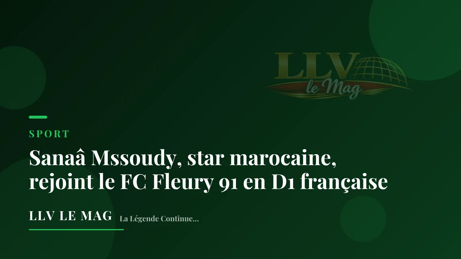 Sanaâ Mssoudy, star marocaine, rejoint le FC Fleury 91 en D1 française